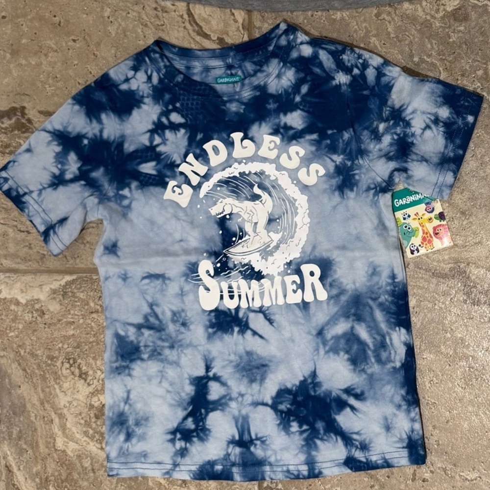 NWT Size 18 months Garanimals Endless Summer” Blue  Kids Tie-Dye T-Shirt